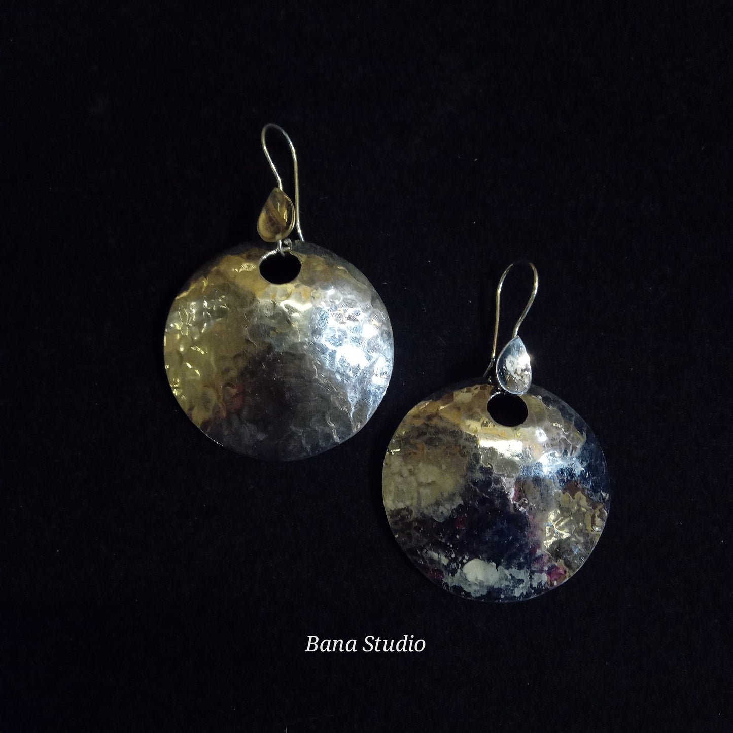 Hammered Disc Earrings