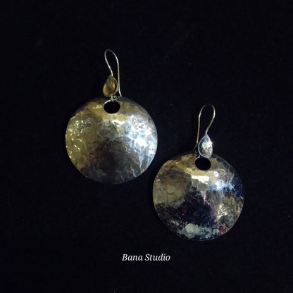 Hammered Disc Earrings