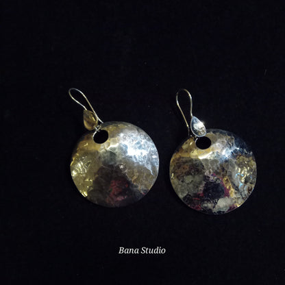 Hammered Disc Earrings