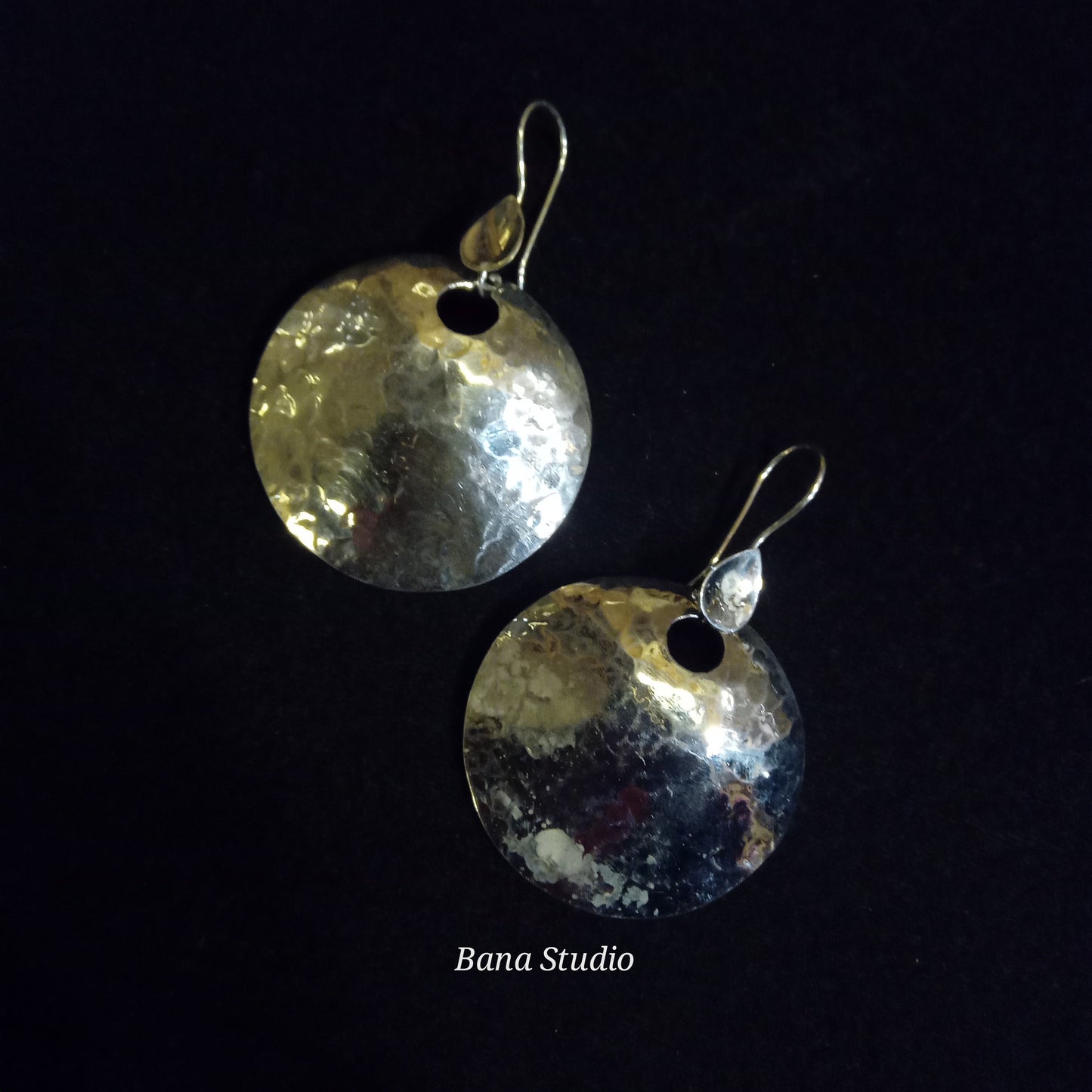 Hammered Disc Earrings