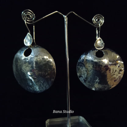 Hammered Disc Earrings