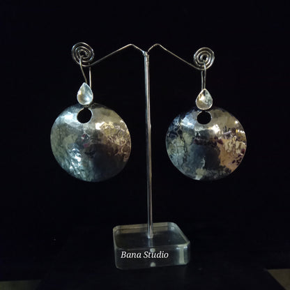 Hammered Disc Earrings